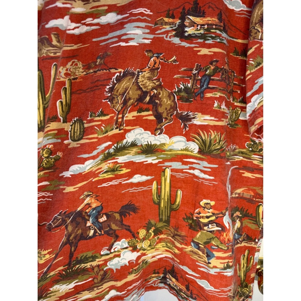 Western Desert Duster Kimono Jacket Cowboy Cactus Print Southwestern Boho - Picture 8 of 10